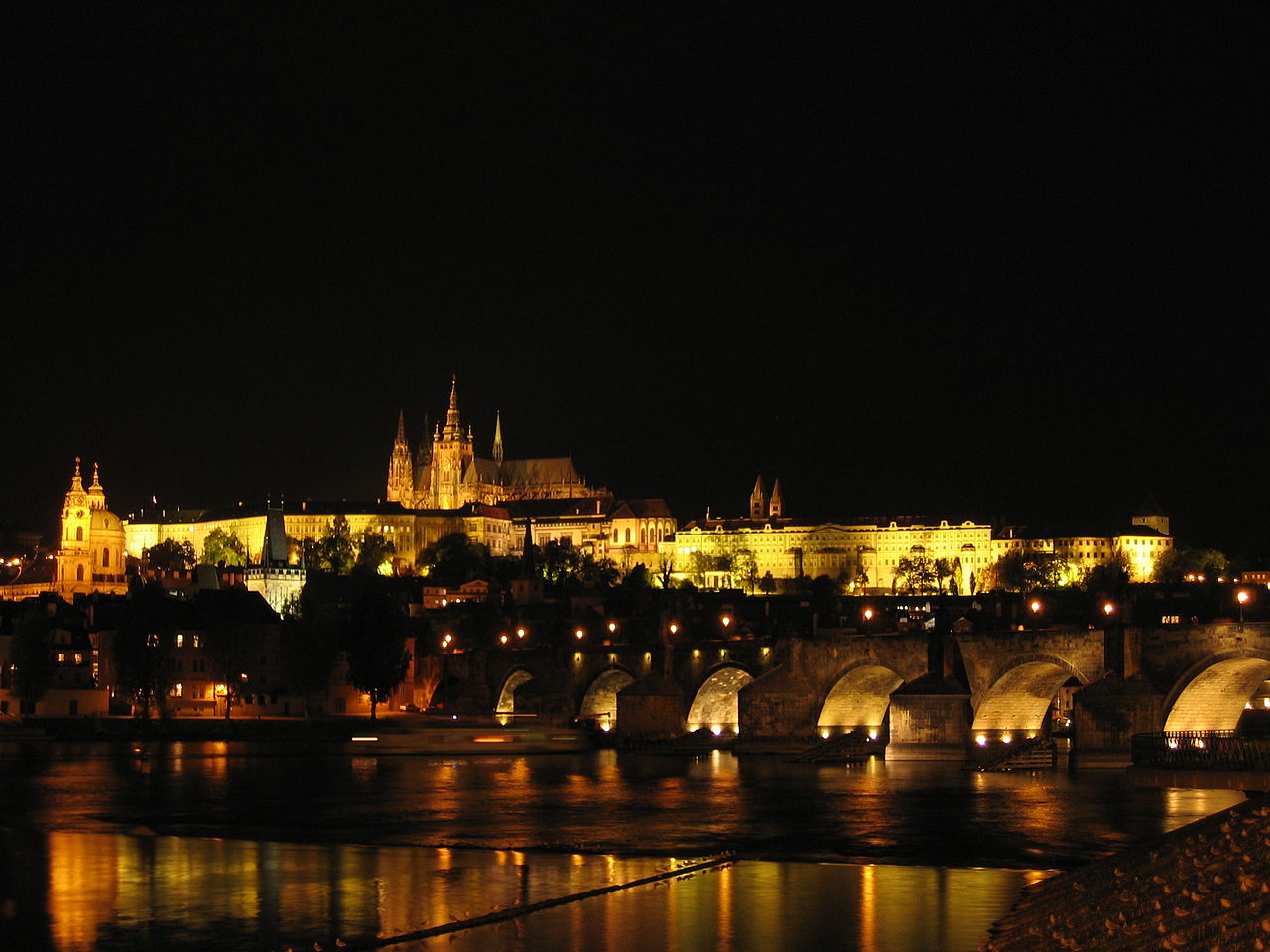 Castle Prague and Charles Bridge